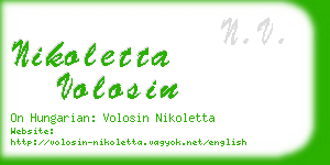 nikoletta volosin business card